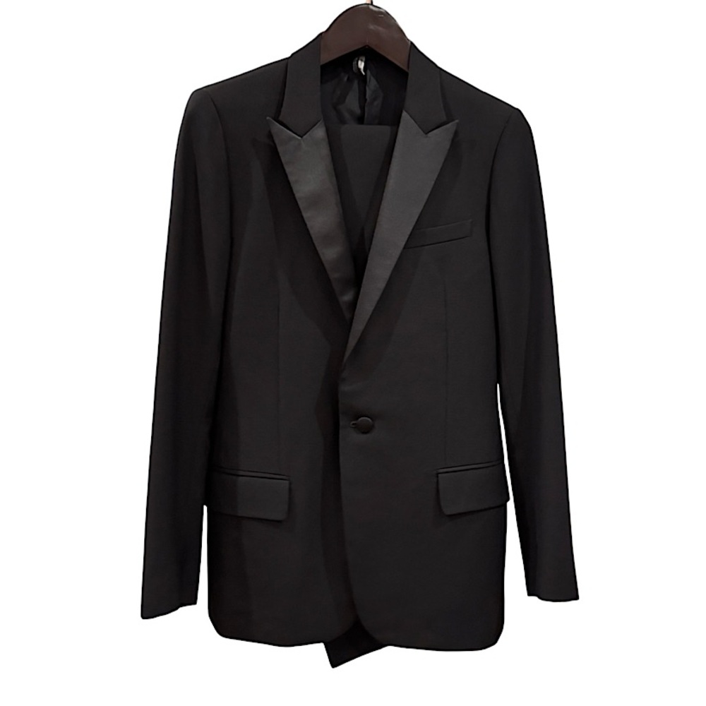 DIOR Homme Hedi Slimane Men's Slim-Fit Satin-Trimmed Wool Tuxedo Black Size 48